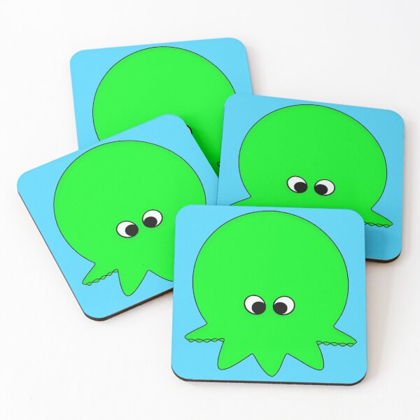 Item preview, Green cartoonish round octopus II designed and sold by BrachiaST.