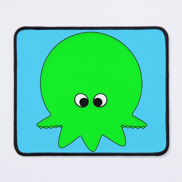 Item preview, Green cartoonish round octopus II designed and sold by BrachiaST.