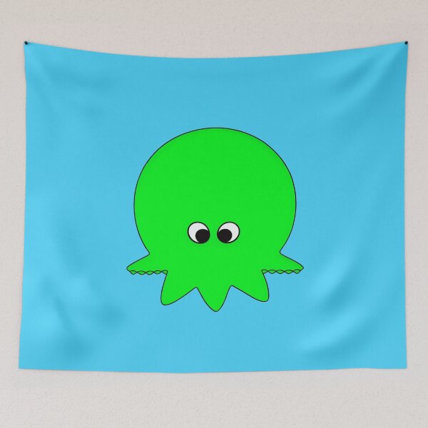 Item preview, Green cartoonish round octopus II designed and sold by BrachiaST.