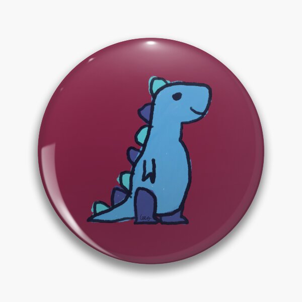 Item preview, Dino 1 (blue, burgundy background) designed and sold by MentaLee.