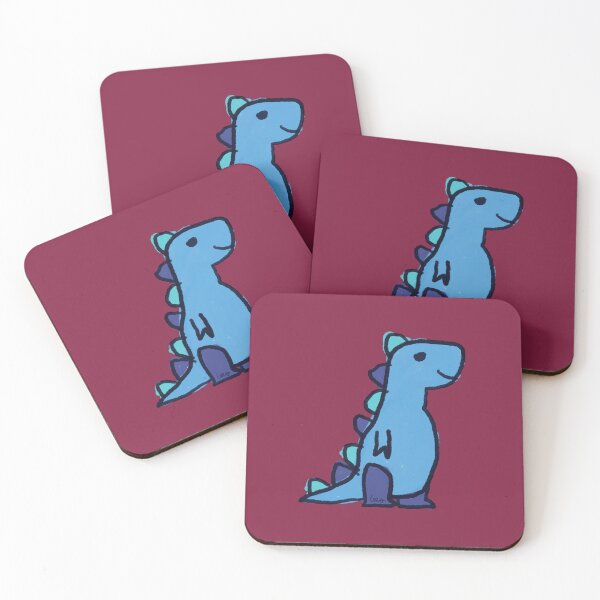 Artikelvorschau, Dino 1 (blau, weinroter Hintergrund) entworfen und verkauft von MentaLee.