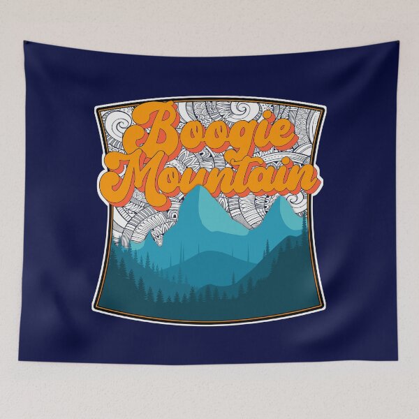 Item preview, Boogie Mountain Camping Badge for Overlanders, Offroaders, Boondockers, Skiers, Hikers, Backpackers, Campers, Kayakers, Gift Sticker designed and sold by Mount-Molehill.