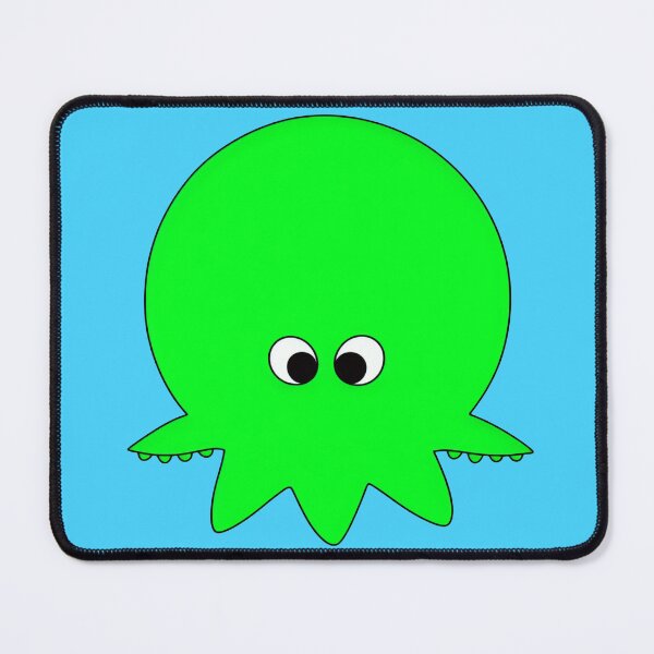 Item preview, Green cartoonish round octopus III designed and sold by BrachiaST.