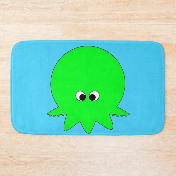 Item preview, Green cartoonish round octopus III designed and sold by BrachiaST.