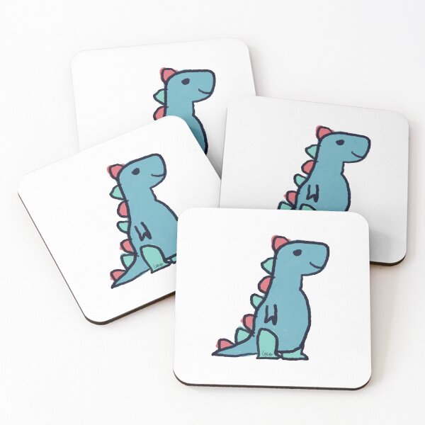 Item preview, Dino 1 (blue green red, white background) designed and sold by MentaLee.