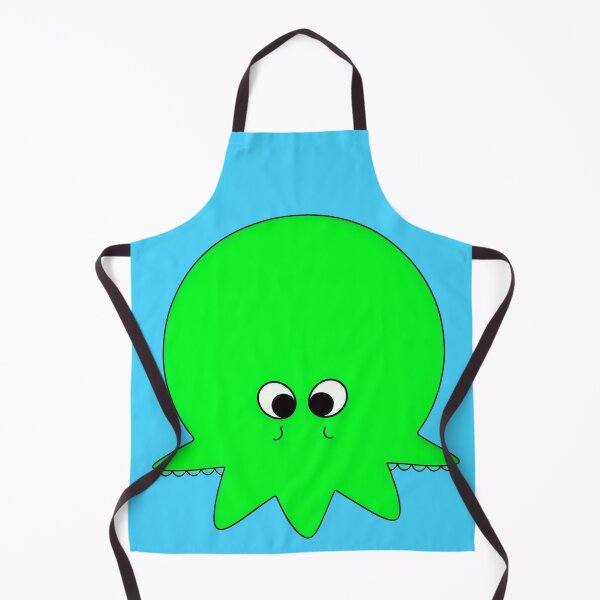 Item preview, Green cartoonish round octopus IV designed and sold by BrachiaST.