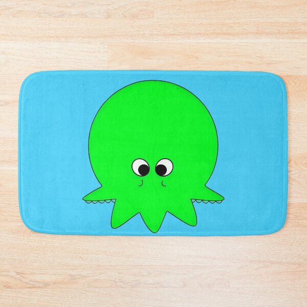 Item preview, Green cartoonish round octopus IV designed and sold by BrachiaST.