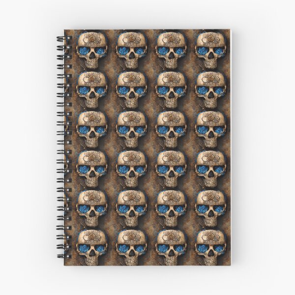 Item preview, Brutal skull with blue rose and blue eyes, hope designed and sold by TreasuryOE.