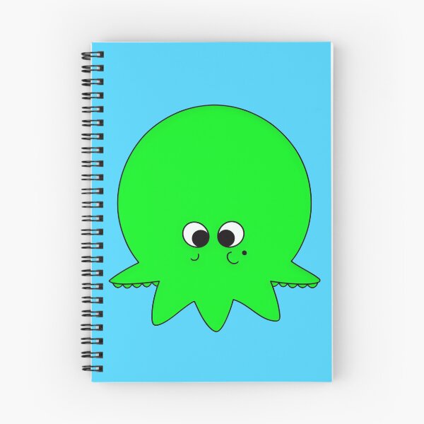 Item preview, Green cartoonish round octopus V designed and sold by BrachiaST.