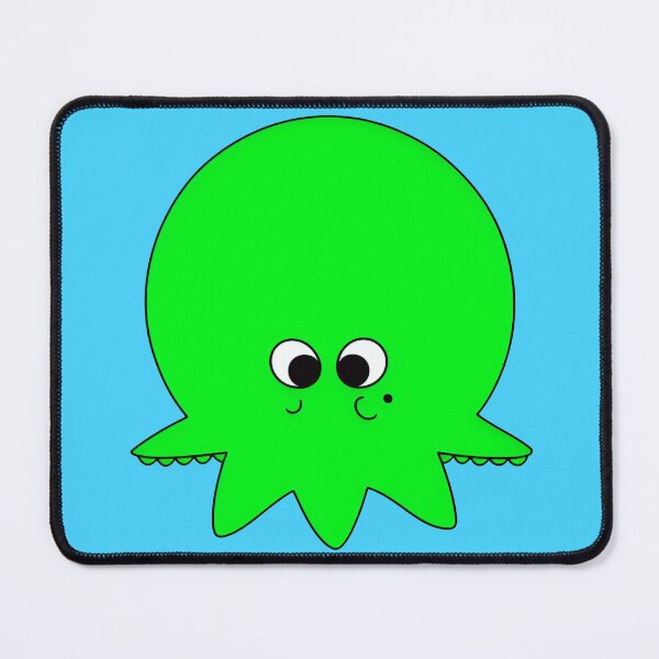Item preview, Green cartoonish round octopus V designed and sold by BrachiaST.