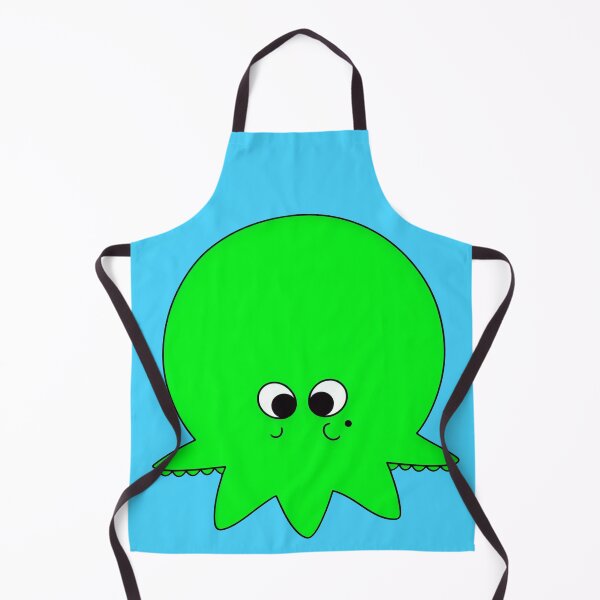 Item preview, Green cartoonish round octopus V designed and sold by BrachiaST.