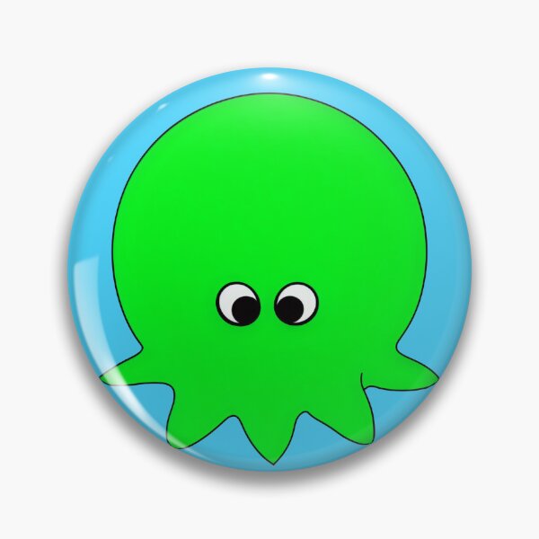 Item preview, Green cartoonish round octopus VI designed and sold by BrachiaST.