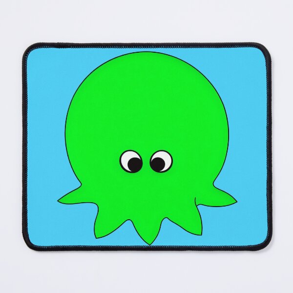 Item preview, Green cartoonish round octopus VI designed and sold by BrachiaST.