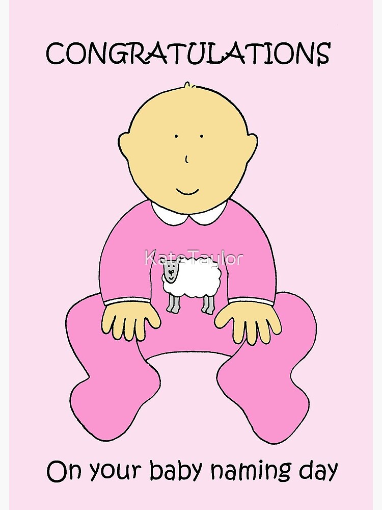 Congratulations On Baby Girl Naming Ceremony Greeting Card By