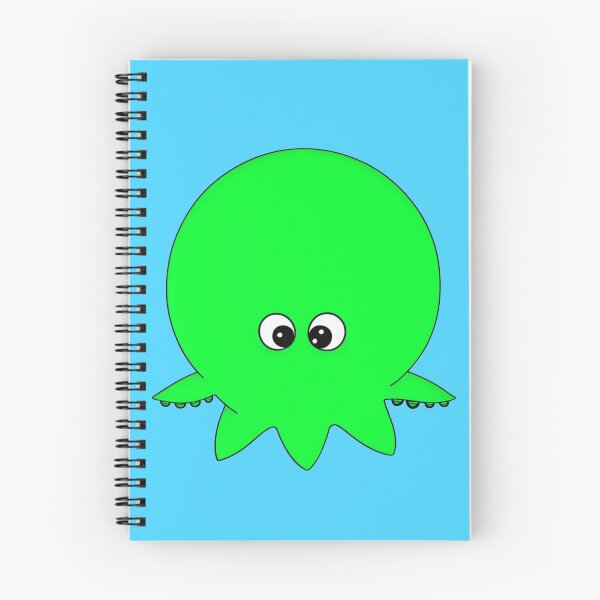 Item preview, Green cartoonish round octopus VII designed and sold by BrachiaST.