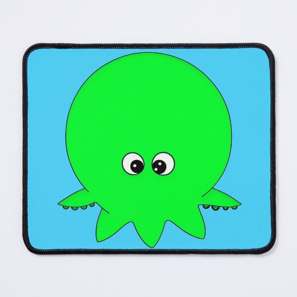 Item preview, Green cartoonish round octopus VII designed and sold by BrachiaST.