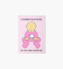 Congratulations on Baby Girl Naming Ceremony. Art Board