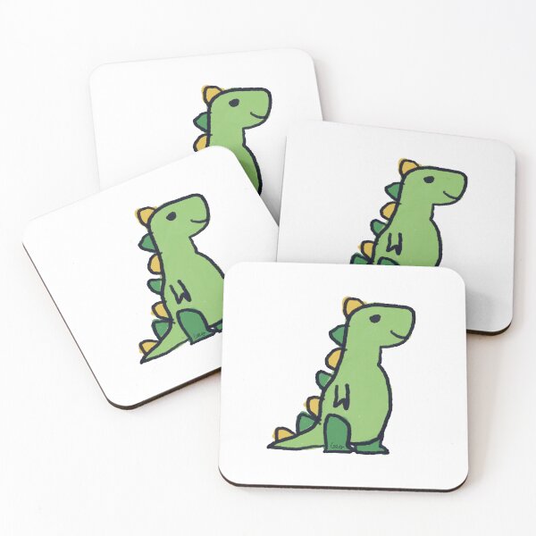 Item preview, Dino 1 (yellow green, white background) designed and sold by MentaLee.