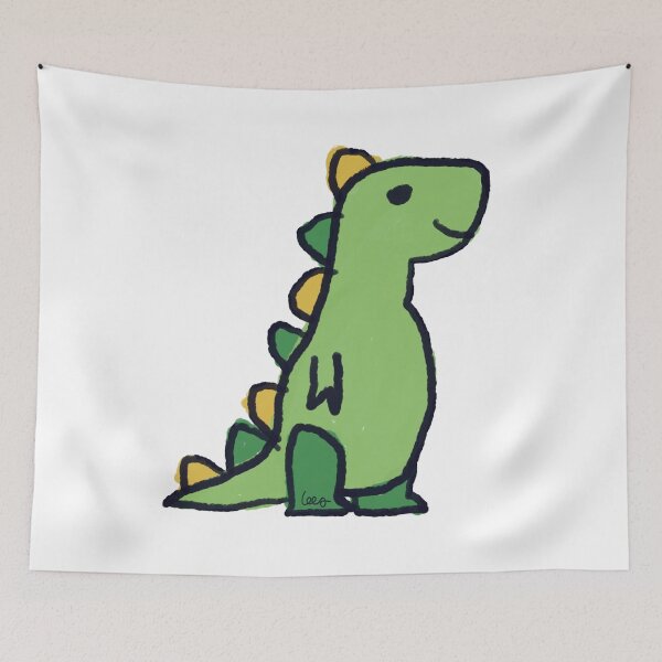 Item preview, Dino 1 (yellow green, white background) designed and sold by MentaLee.