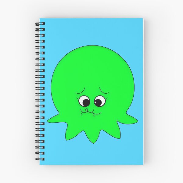 Item preview, Sad green cartoonish round octopus II designed and sold by BrachiaST.