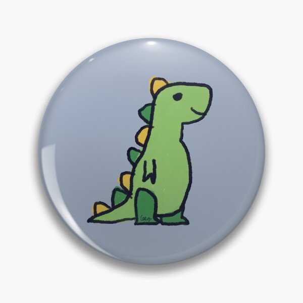 Item preview, Dino 1 (yellow green, blue gray background) designed and sold by MentaLee.