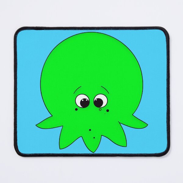 Item preview, Green cartoonish round octopus VIII designed and sold by BrachiaST.