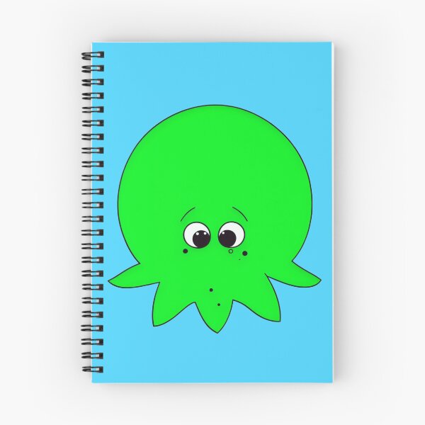 Item preview, Green cartoonish round octopus VIII designed and sold by BrachiaST.