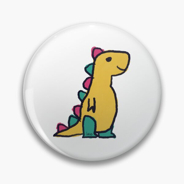 Artikelvorschau, Dino 1 (gelb grün rot, weißer Hintergrund) entworfen und verkauft von MentaLee.