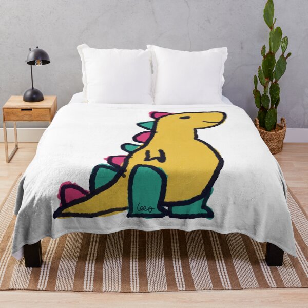 Item preview, Dino 1 (yellow green red, white background) designed and sold by MentaLee.