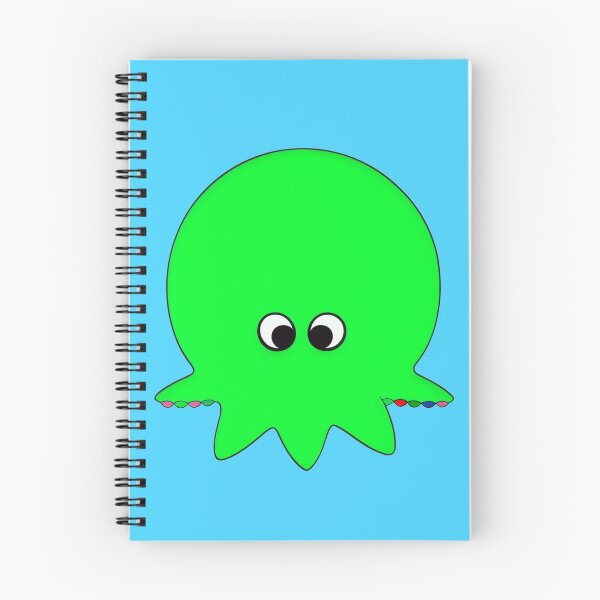 Item preview, Green cartoonish round octopus IX designed and sold by BrachiaST.