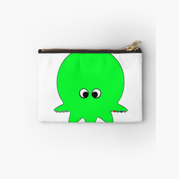 Item preview, Green cartoonish round octopus IX designed and sold by BrachiaST.
