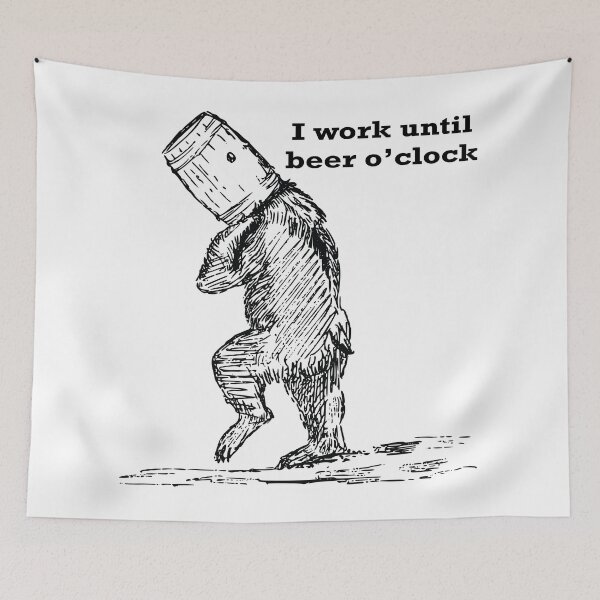 Item preview, I work until beer o'clock designed and sold by define design.