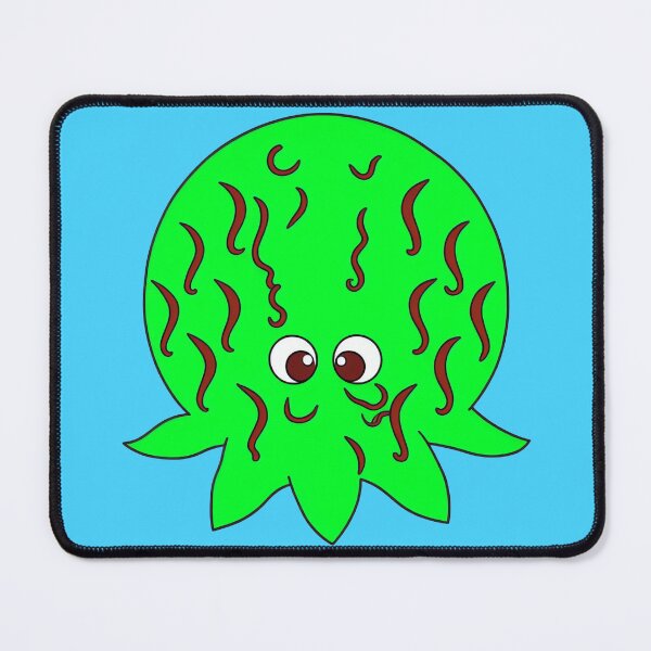 Item preview, Striped green cartoonish round octopus designed and sold by BrachiaST.