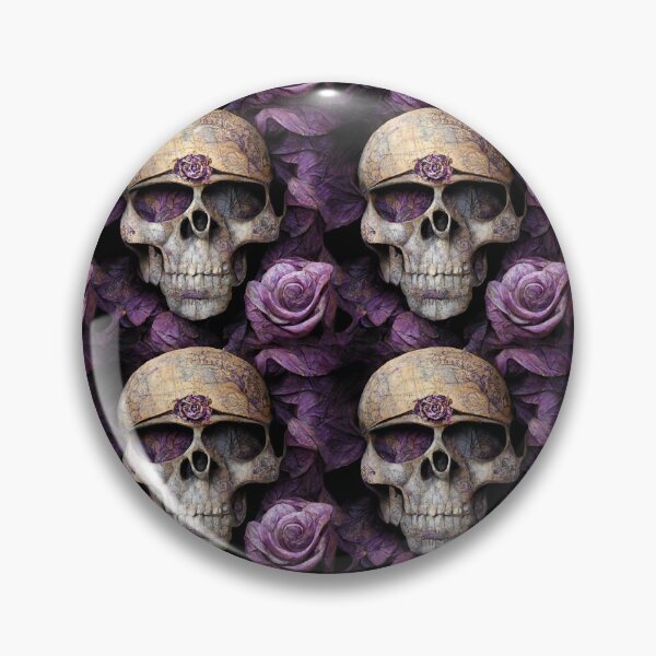 Item preview, Old skull, bleached skull with faded purple roses designed and sold by TreasuryOE.