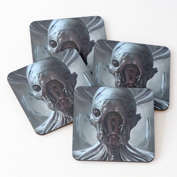 Item preview, 'Mainframe' Alien Head inspired by H. Giger by GizbarArts made with a.i. designed and sold by Ganzabara.