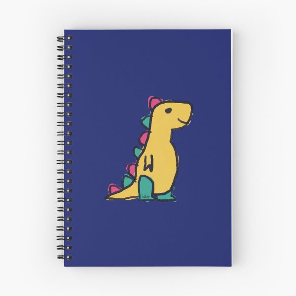 Item preview, Dino 1 (yellow green red, blue background) designed and sold by MentaLee.
