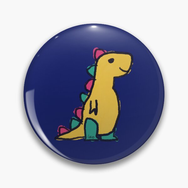 Item preview, Dino 1 (yellow green red, blue background) designed and sold by MentaLee.