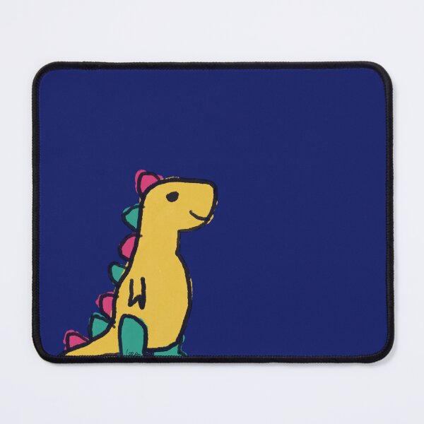 Item preview, Dino 1 (yellow green red, blue background) designed and sold by MentaLee.
