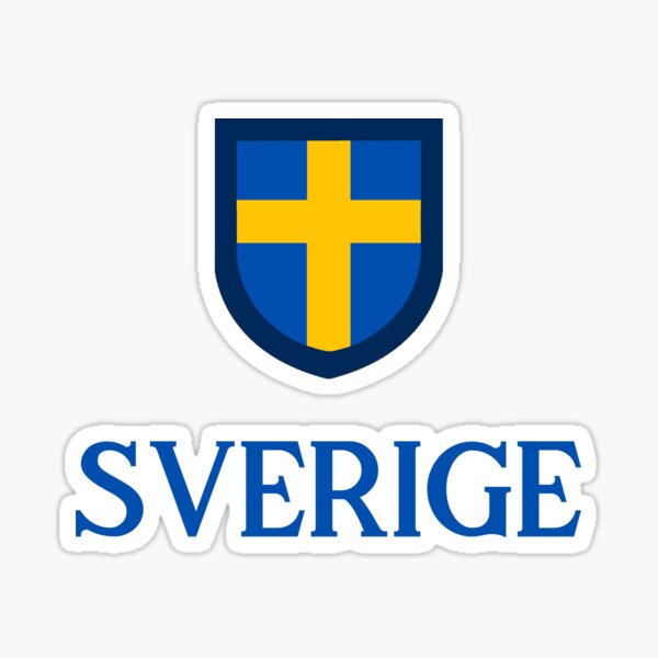 "Sverige 2 Alt Blue" Sticker For Sale By VRedBaller | Redbubble