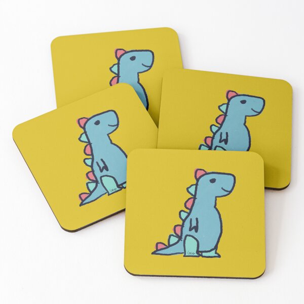 Item preview, Dino 1 (blue green red, yellow background) designed and sold by MentaLee.
