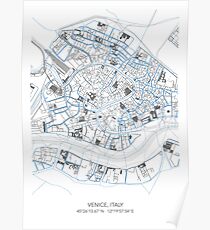 VENICE MAP Poster