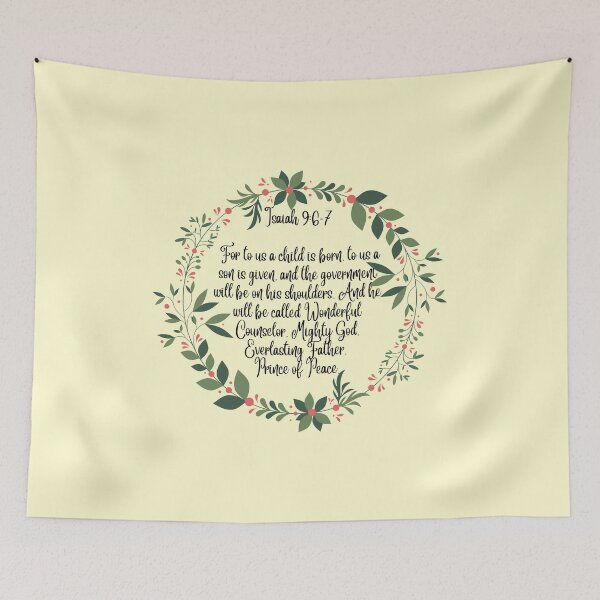 Item preview, For Unto Us a Child is Born - Bible Verse - Christian Christmas Design designed and sold by Ric1926.