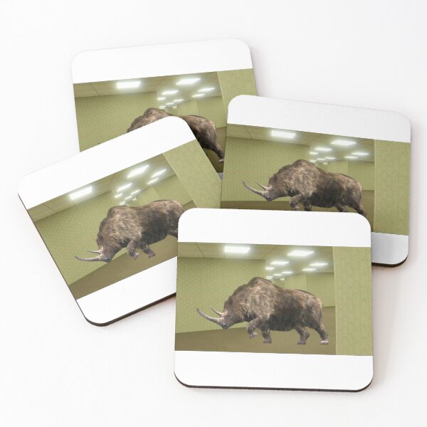 Item preview, Wooly rhino in the backrooms  designed and sold by skritchy-.