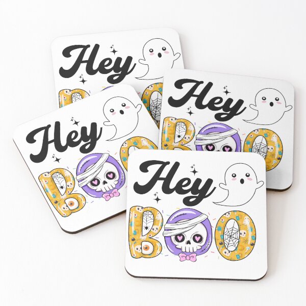 Item preview, Hey Boo Cute and Funny Halloween Skull designed and sold by PearlMoonGrapes.