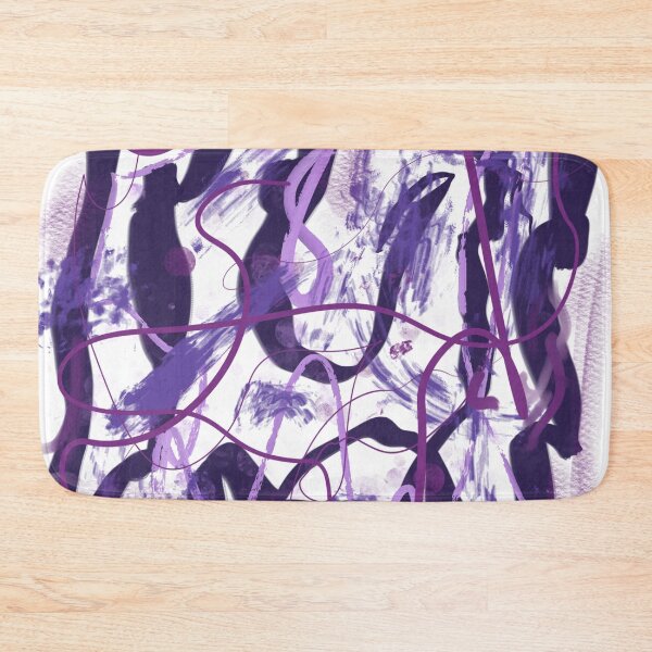 Item preview, Purple Abstract Mixed Media Violet Magenta Minimalist Modern Lavender Amethyst Mauve Plum designed and sold by hopecope.