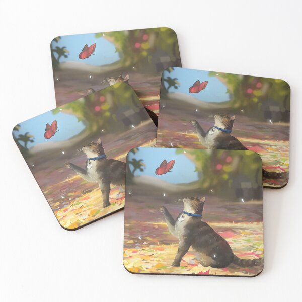 Item preview, Cat Catching a butterfly cat wall art - Physical designed and sold by Vivekp03.