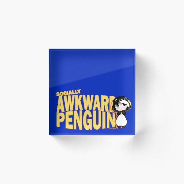 Socially Awkward Penguin - Mia Acrylic Block