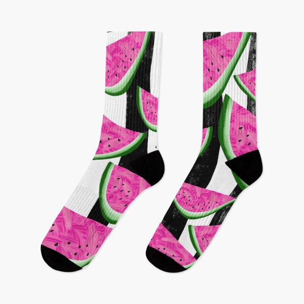 Item preview, Watermelon Crush on B&W Stripes designed and sold by RC-aRtY.