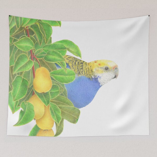 Item preview, Pale headed rosella in a pear tree designed and sold by ArtbyLeanneWB.