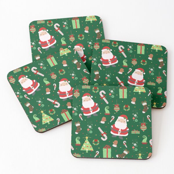 Item preview, Sweet Santa Claus Party, pattern illustration of small Christmas figurines designed and sold by Malogue.